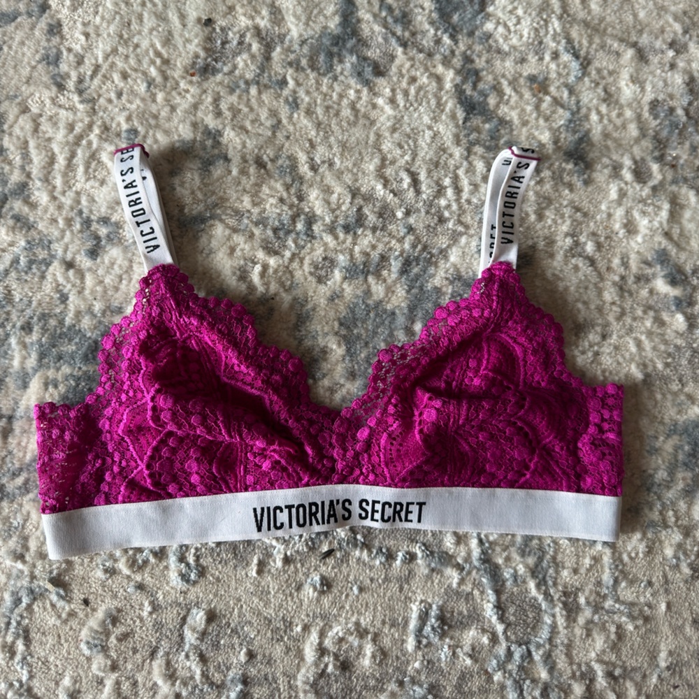 Victoria's Secret Fuchsia Lace Briefs